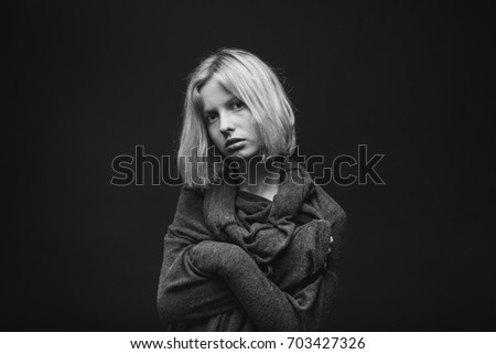 Similar – Image, Stock Photo at the front Woman Face