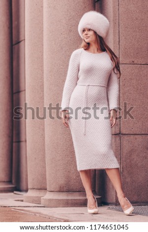 Similar – Young girl posing outdoor