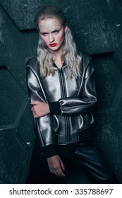 Fashion Girl In The Silver Bomber