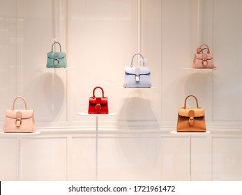 Fashion Handbags In A Shop Window