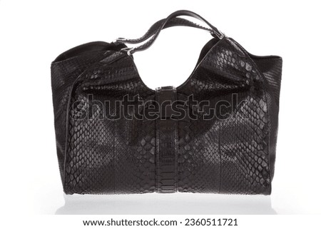 Fashion Ladies Accessories Women's Bags Black Crocodile Leather Hobo Bag Back