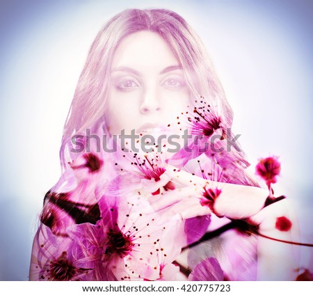 Buy Discount Kate Pink Flowers Background Portrait Photography