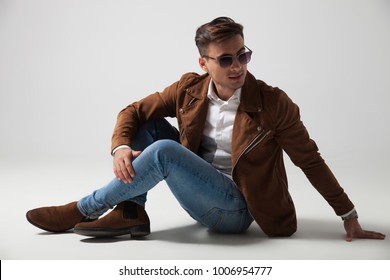 Fashion Man Lying Down Looks Back Stock Photo 1006954777 | Shutterstock