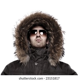 Fashion Man In Winter Jacket