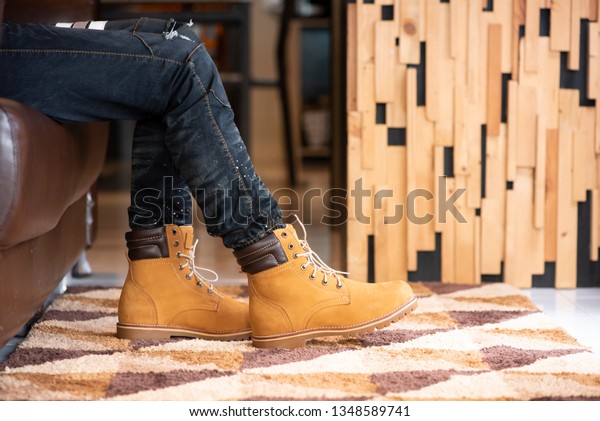 yellow fashion boots