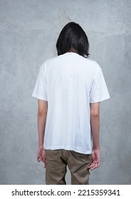 Fashion Model For Basic Apparel, Tshirt And Chino Pants Pose, Edgy Pose For Fashion Brand Mockup