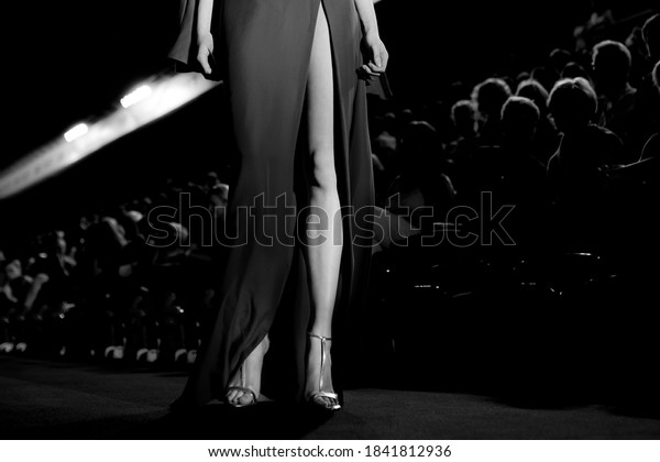 Fashion Model On Runway During Fashion Stock Photo (Edit Now) 1841812936