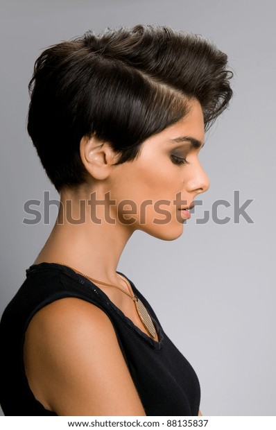 Fashion Model Straight Short Hair Profile People Beauty Fashion