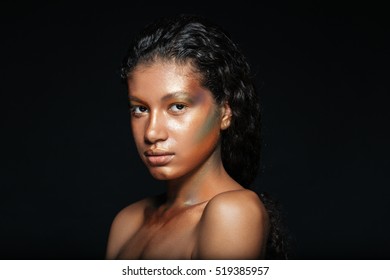 Fashion Naked African Woman Studio Stands Stock Photo Shutterstock