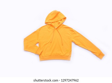 Fashion Orange Hoodie.jacket Isolate 


