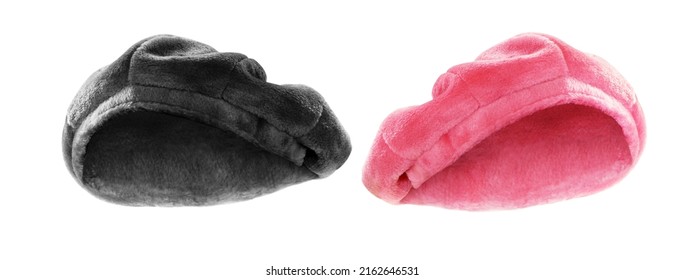 Fashion Pink Velvet Hat Black Separates From White.