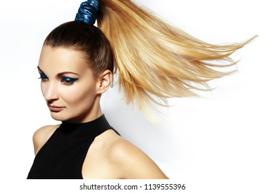 Long Hair Pony Tails Images Stock Photos Vectors