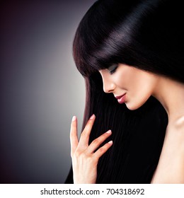 Dark Purple Hair Color Dye Images Stock Photos Vectors