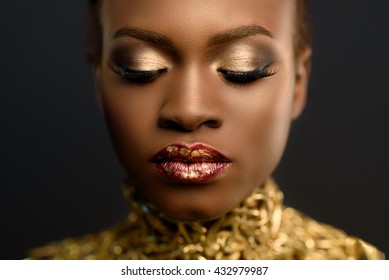 Makeup Gold African Images Stock Photos Vectors Shutterstock