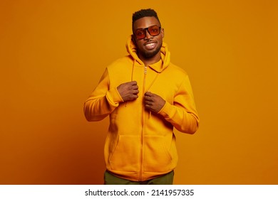 Fashion Portrait Of Handsome African Man. Monochromatic Fashion Look