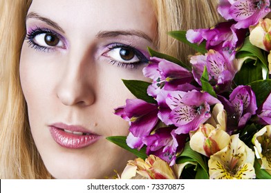 Fashion Portrait Seductive Female Face Perfect Stock Photo 73370875 ...