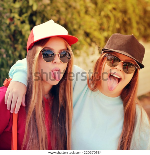 Fashion Portrait Two Pretty Girls Wearing Stock Photo Edit Now