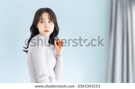 Fashion portrait of young Asian woman. Skin care. Beauty salon. Cosmetics.