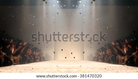 Fashion runway out of focus,blur background 