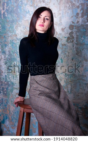 Similar – Young girl posing indoor