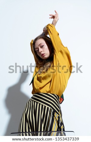 Similar – Young girl posing outdoor