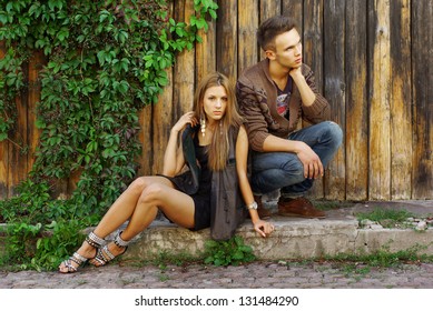 Fashion Shot Of A Trendy Group Of Young People