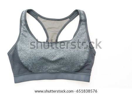 Fashion sport bra for women isolated on white background