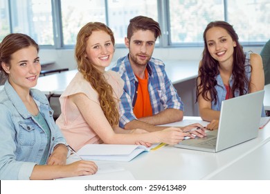 Fashion students looking at camera at college - Shutterstock ID 259613489