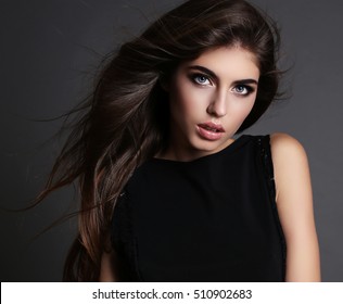 Fashion Interior Photo Gorgeous Woman Dark Stock Photo 561493729 ...