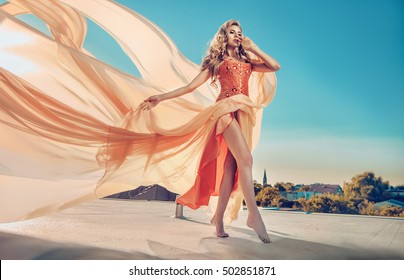 Fashion Style Photo Of Beautiful Blond Woman