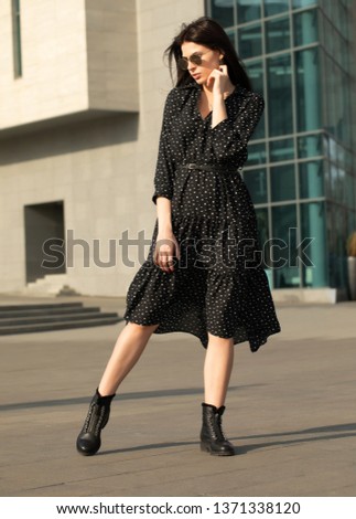 Similar – Young girl posing outdoor