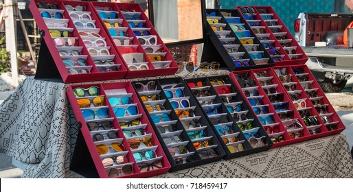 Fashion Sunglasses Display At The Art And Craft Local Market