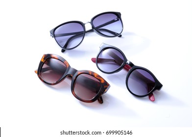 Fashion Sunglasses On White Background