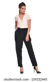 black formal pants with white shirt