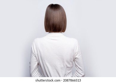 Fashion Woman with Short Hair White Background - Shutterstock ID 2087866513