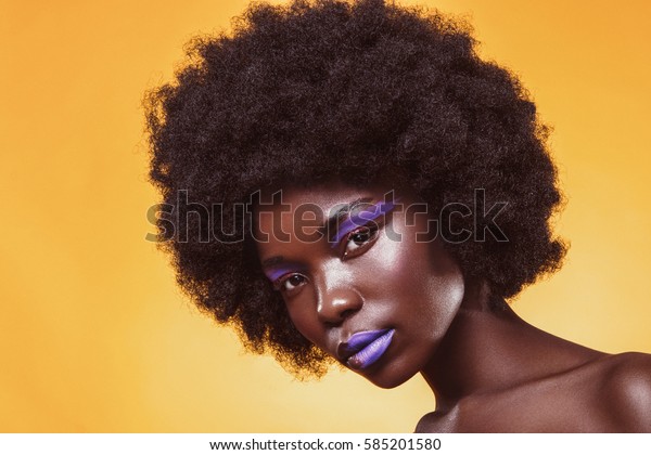 Fashion Woman Short Haircut Black Skin Stock Photo Edit Now