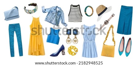 Similar – Image, Stock Photo blue colorful summer dress