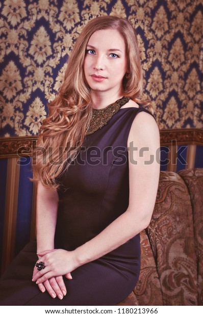 Fashion Young Beautiful Blonde Girl Gray Stock Photo Edit Now