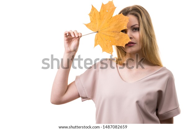 Fashionable Autumn Long Hair Blonde Girl Stock Photo Edit Now