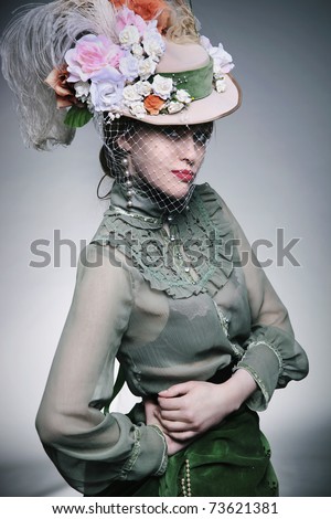 Similar – Image, Stock Photo young woman with flower wreath in her hair, wedding dreams