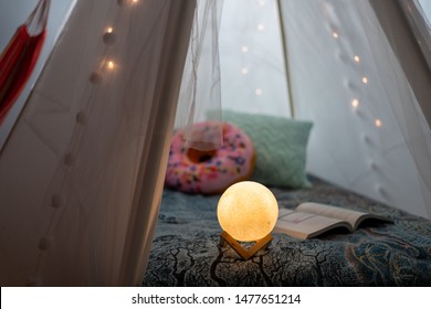 Fashionable Boho Teepee Tent With Fairy Light Cozy And Romantic Decor