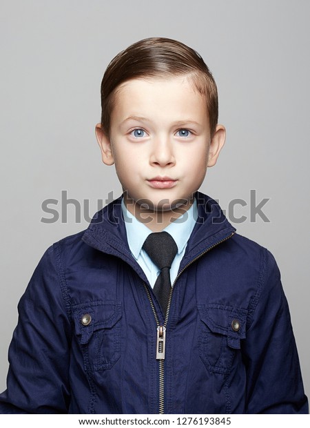 Fashionable Child Trendy Haircut Fashion Little Stock Photo Edit