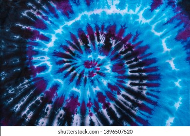 Fashionable Colorful White Lightening, Blue, Black  Retro Abstract Psychedelic Tie Dye Swirl Design