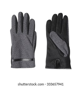 fashionable gloves on a white background