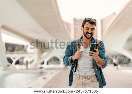 Similar – Image, Stock Photo Street in a town on Lake Garda in Italy