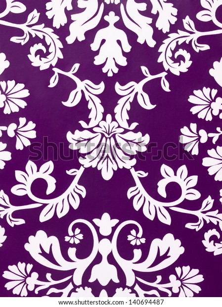 A fashionable modern purple floral wallpaper