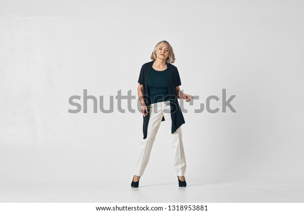 Fashionable Old Woman Spread Her Legs Stock Photo 1318953881 | Shutterstock