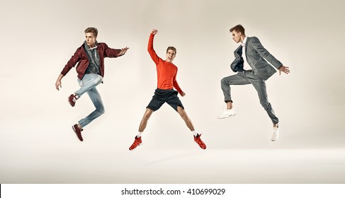 Fashionable sporty men