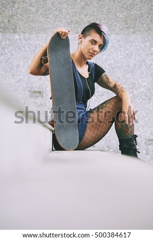 Similar – Image, Stock Photo woman in irreverent pose