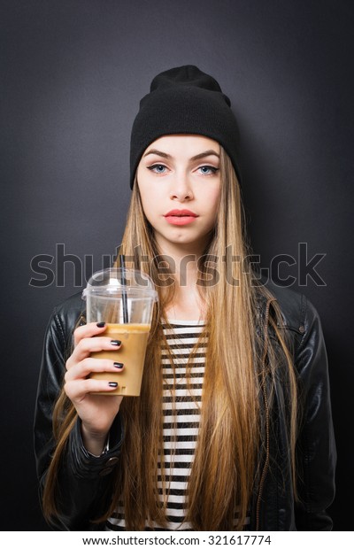 Fashionable Teenage Girl Long Blonde Hair Stock Photo Edit Now